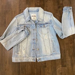 Distressed Mudd Jean jacket